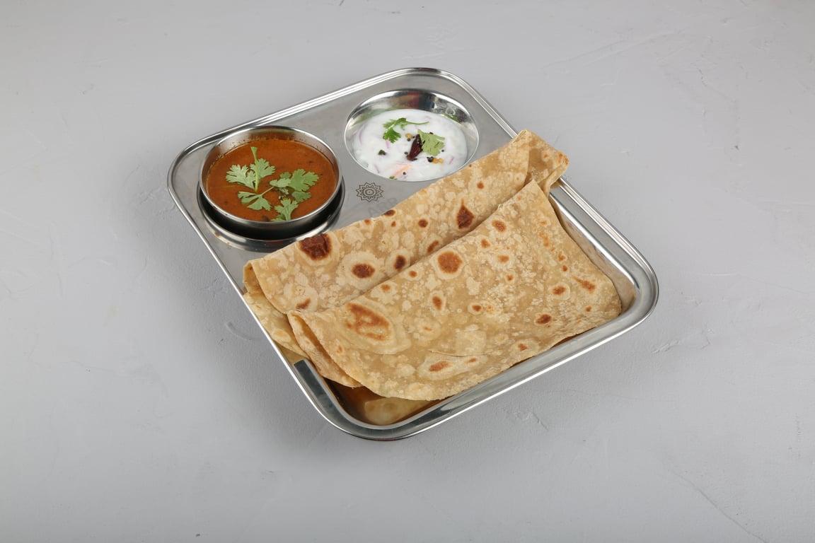 Chappathi (2) with kurma